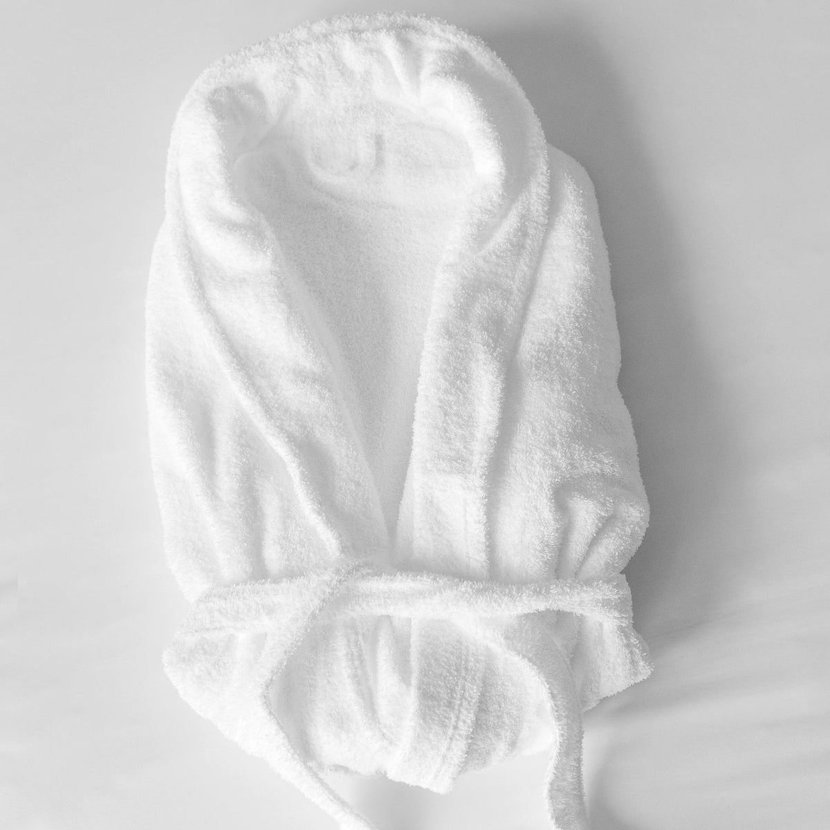 Peignoir 100 % coton blanc