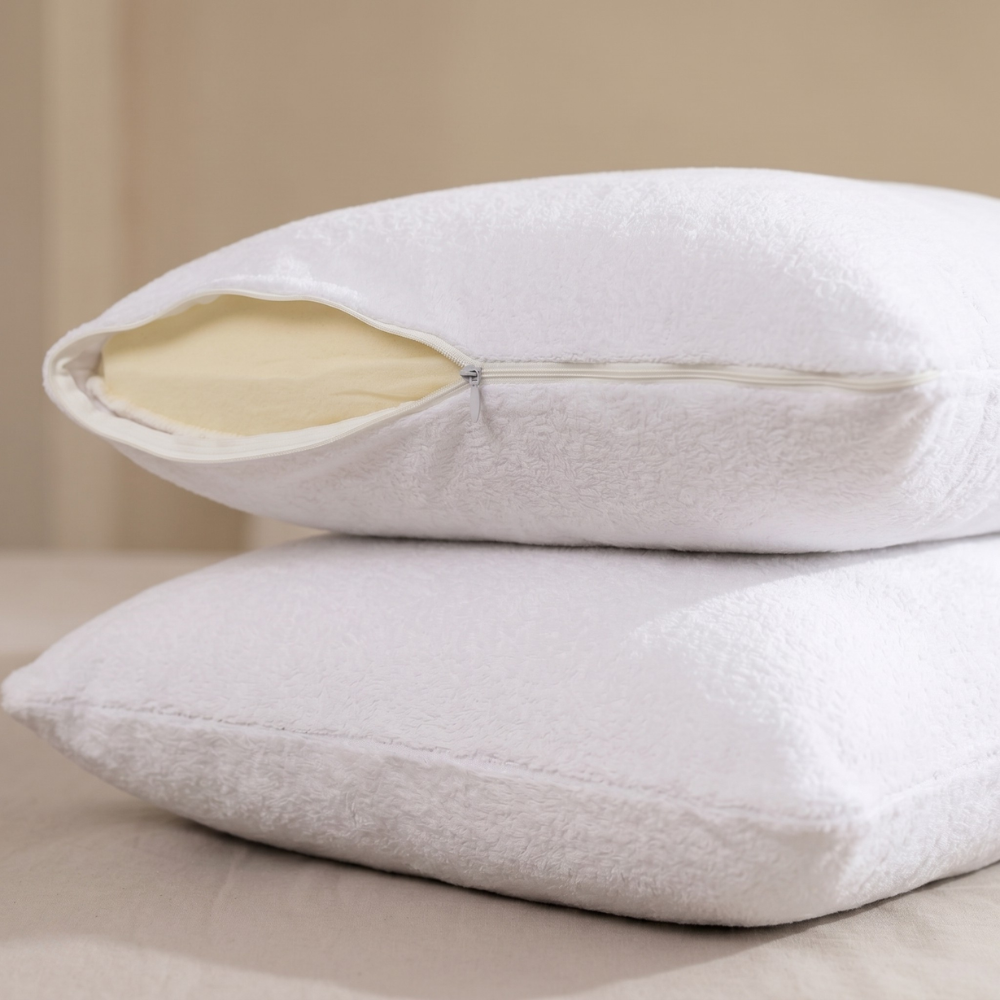 Lot de 2 oreillers 100% mémoire de forme coton bio SANITIZED par BED REPUBLIC - Confort équilibré ou ferme