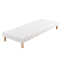 Sommier tapissier - H 35 cm - Tissu blanc - LE SOMMIER Tapissier Classique Made In France