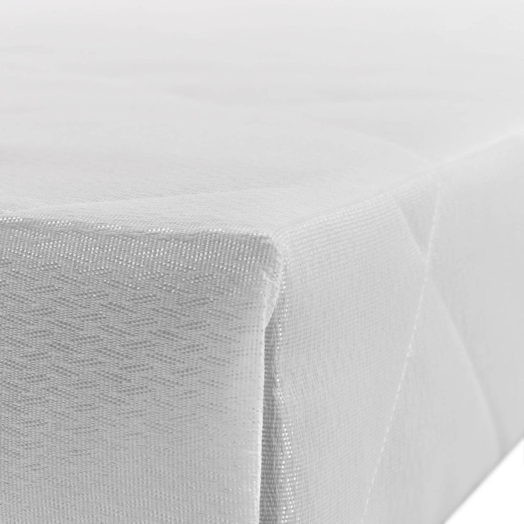 Sommier tapissier - H 35 cm - Tissu blanc - LE SOMMIER Tapissier Classique Made In France