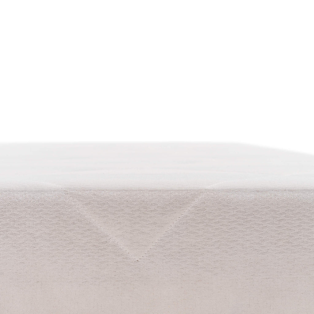 Sommier tapissier - H 35 cm - Tissu blanc - LE SOMMIER Tapissier Classique Made In France