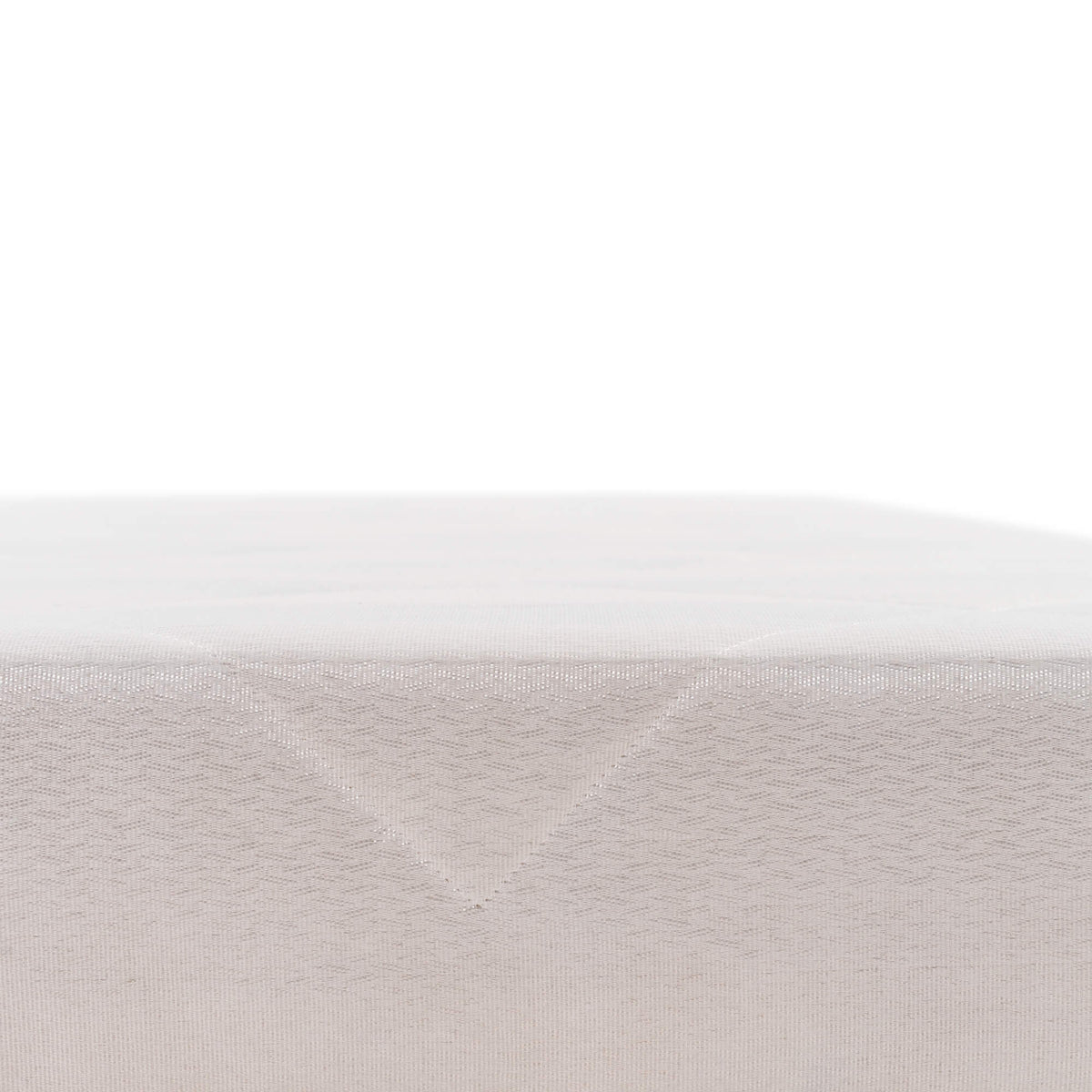 Sommier tapissier - H 35 cm - Tissu blanc - LE SOMMIER Tapissier Classique Made In France