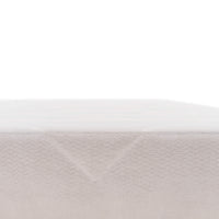 Sommier tapissier - H 35 cm - Tissu blanc - LE SOMMIER Tapissier Classique Made In France