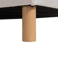 Sommier tapissier - H 35 cm - Tissu blanc - LE SOMMIER Tapissier Classique Made In France