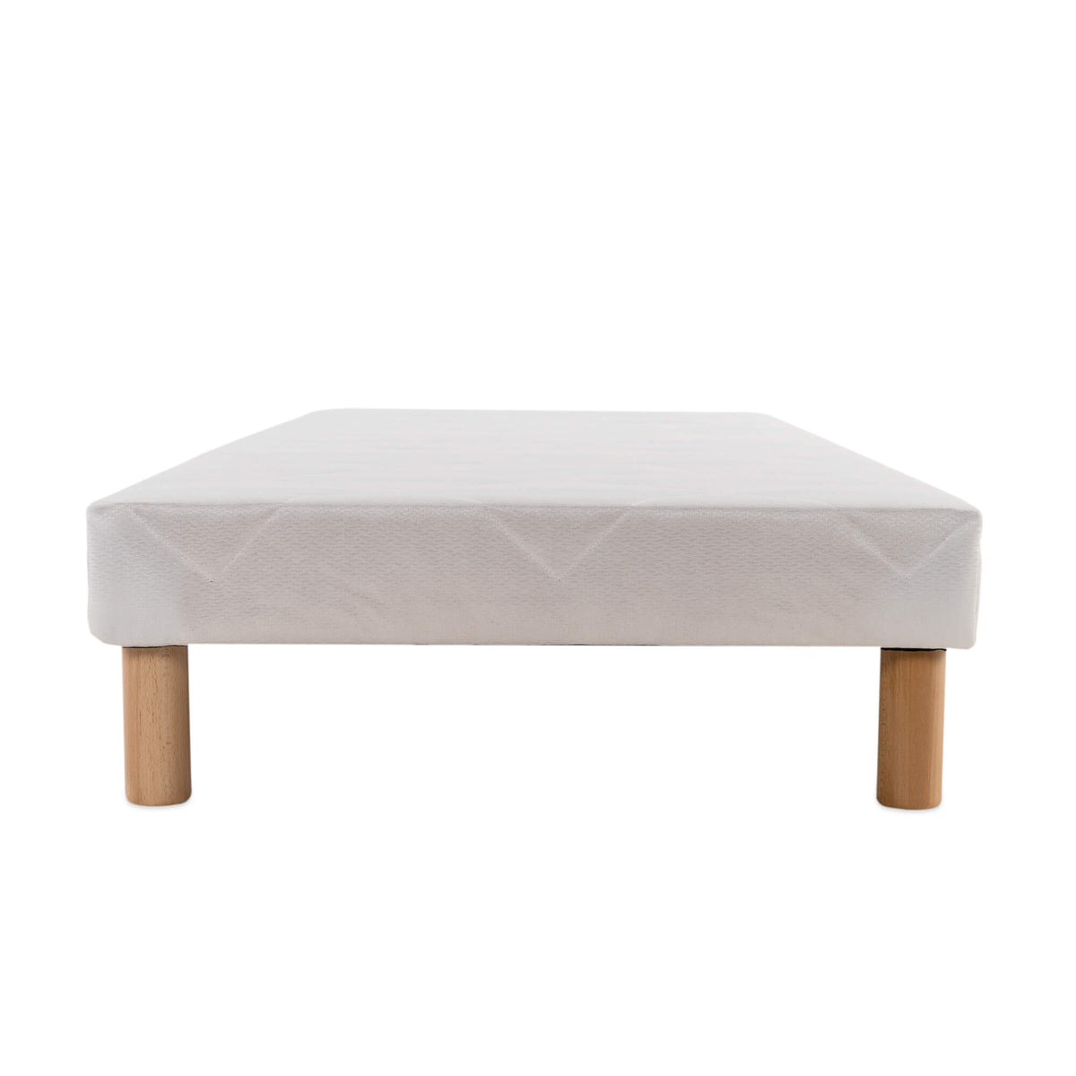 Sommier tapissier - H 35 cm - Tissu blanc - LE SOMMIER Tapissier Classique Made In France