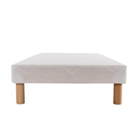Sommier tapissier - H 35 cm - Tissu blanc - LE SOMMIER Tapissier Classique Made In France